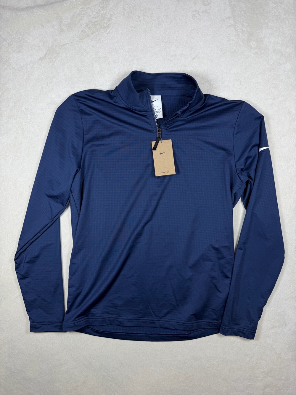 NWT Nike Golf Men’s Medium Dri-Fit Navy Quarter-Zip Performance Pullover Sweater